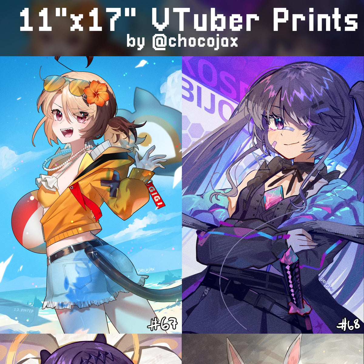 11"x17" VTuber Prints - Indie, Hololive