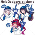 Hololive Dodgers Stickers - Bijou, Ina, Irys