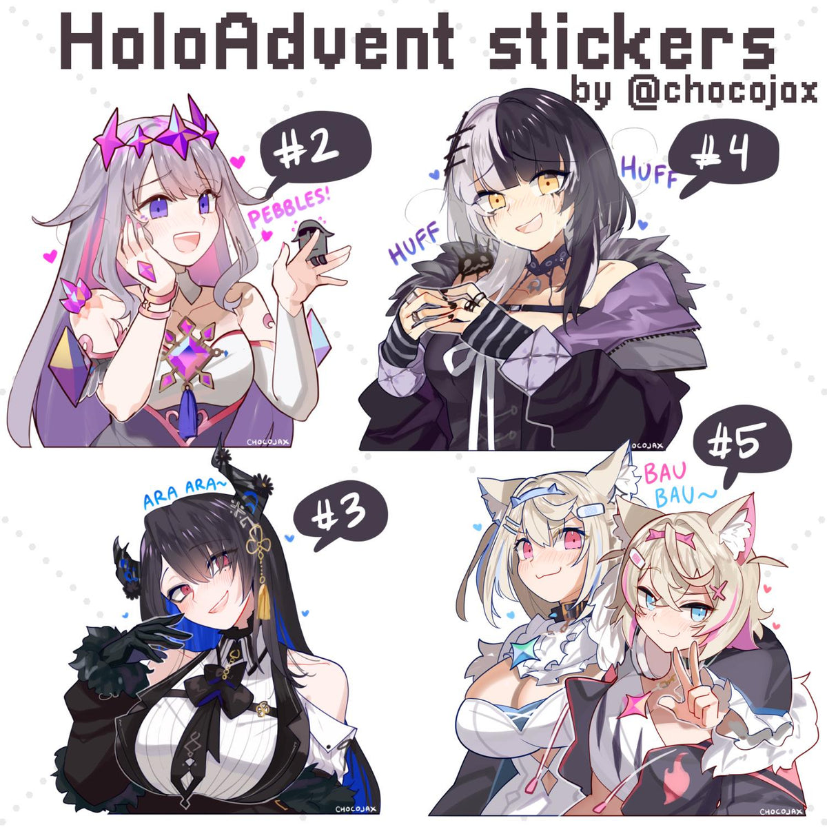 Hololive Advent Stickers