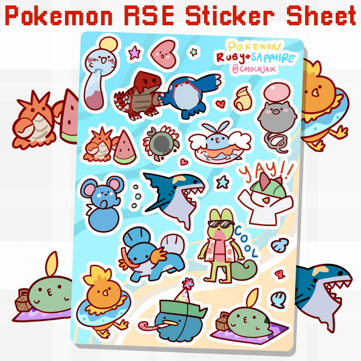 Pokemon Sticker Sheet