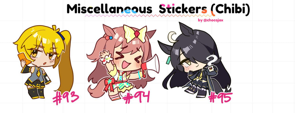 Anime/Video Game Stickers - Fire Emblem, ZZZ, etc.