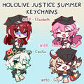 Hololive Justice Summer Keychains
